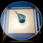 گردنبند نقره مردانه و زنانه طرح شوکا با سنگ فیروزه نیشابوری - Image 4