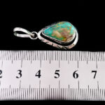 گردنبند نقره مردانه و زنانه طرح شوکا با سنگ فیروزه نیشابوری - Image 5