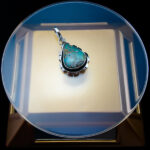 گردنبند نقره مردانه و زنانه طرح صبرا با سنگ فیروزه نیشابوری - Image 5