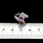 قیمت: نیم ست نقره زنانه طرح طیلا با سنگ آمیتیست الماس تراش - Image 4