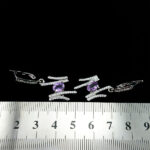 قیمت: نیم ست نقره زنانه طرح طیلا با سنگ آمیتیست الماس تراش - Image 6