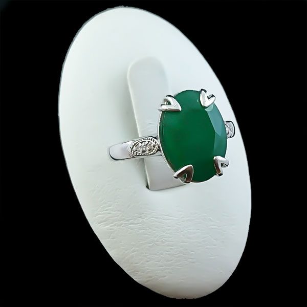 انگشتر زمرد زنانه نقره