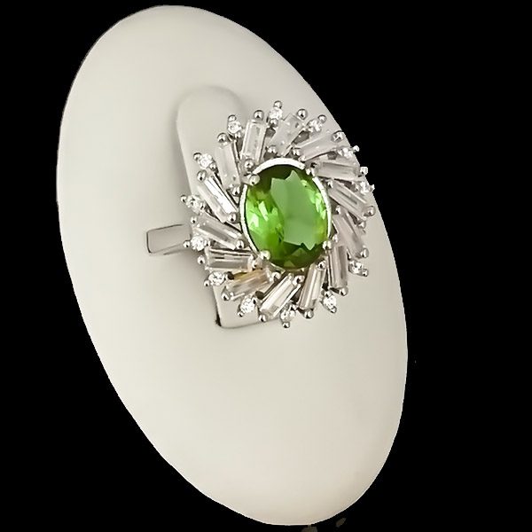 انگشتر الکساندریت زنانه نقره ساده