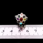 انگشتر نقره زنانه فاخر آتوسا با چند سنگ معدنی اصل - Image 3