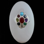 انگشتر نقره زنانه و مردانه طرح فاخر آرتینا با چند سنگ معدنی اصل - Image 4