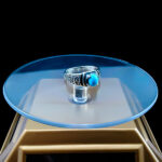 انگشتر نقره مردانه و زنانه طرح آوید ۲ سنگ فیروزه نیشابوری - Image 3