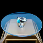 انگشتر نقره مردانه و زنانه طرح آیرین سنگ فیروزه نیشابوری - Image 4