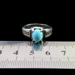 انگشتر نقره مردانه و زنانه طرح آیرین سنگ فیروزه نیشابوری - Image 2