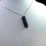 گردنبند زنانه ومردانه آمیتیست طرح آتین با سنگ آمیتیست اصل - Image 2