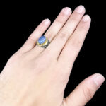 انگشتر نقره مردانه طرح آرمان با سنگ عقیق کبود یمنی - Image 2