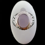 انگشتر نقره مردانه دست ساز طرح آرمین با سنگ عقیق کبود یمنی - Image 4