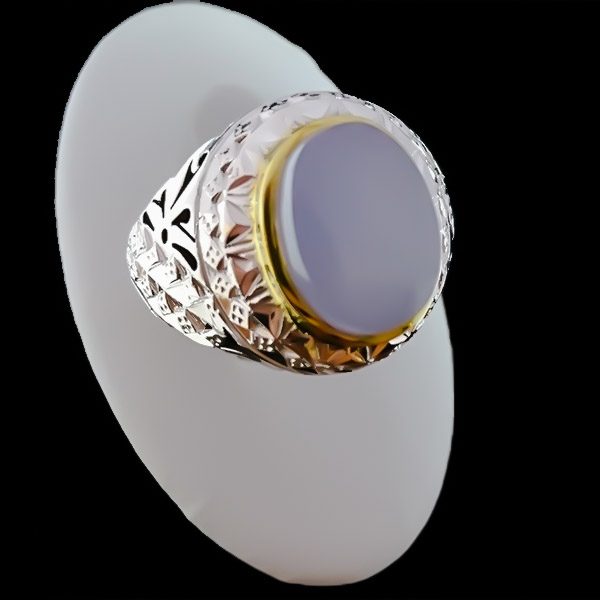 ۴-۱-۱۲۷ agte-ring (2) انگشتر عقیق یمنی کبود مردانه نقره دست ساز مجلسی