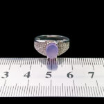 انگشتر نقره زنانه طرح آنوشا با سنگ عقیق کبود یمنی - Image 4