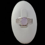 انگشتر نقره زنانه طرح آنوشا با سنگ عقیق کبود یمنی - Image 2