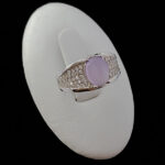 انگشتر نقره زنانه طرح آنوشا با سنگ عقیق کبود یمنی