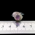 انگشتر نقره زنانه طرح شارونا با سنگ عقیق کبود یمنی - Image 3