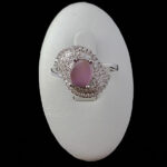 انگشتر نقره زنانه طرح شارونا با سنگ عقیق کبود یمنی - Image 4