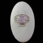 انگشتر نقره زنانه طرح آنیتا با سنگ عقیق کبود یمنی - Image 2