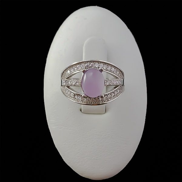 انگشتر نقره زنانه طرح آنیتا با سنگ عقیق کبود یمنی - Image 2