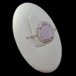 انگشتر نقره زنانه طرح آنیسا با سنگ عقیق کبود یمنی