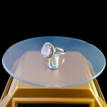 انگشتر نقره زنانه طرح آنیسا با سنگ عقیق کبود یمنی - Image 4