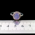 انگشتر نقره زنانه طرح آنیسا با سنگ عقیق کبود یمنی - Image 2