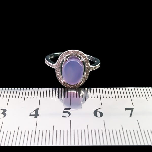 انگشتر نقره زنانه طرح آنیسا با سنگ عقیق کبود یمنی - Image 2