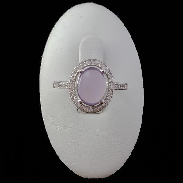 انگشتر نقره زنانه طرح آنیسا با سنگ عقیق کبود یمنی - Image 3