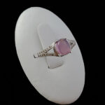 انگشتر نقره زنانه طرح آنیل با سنگ عقیق کبود یمنی