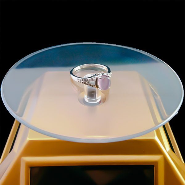 انگشتر نقره زنانه طرح آنیل با سنگ عقیق کبود یمنی - Image 4