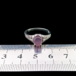 انگشتر نقره زنانه طرح آنیل با سنگ عقیق کبود یمنی - Image 2