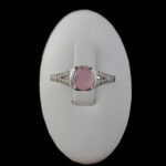 انگشتر نقره زنانه طرح آنیل با سنگ عقیق کبود یمنی - Image 3