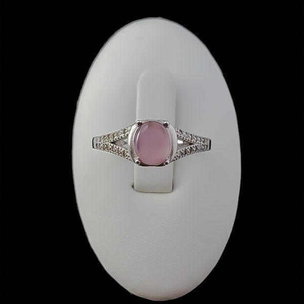 انگشتر نقره زنانه طرح آنیل با سنگ عقیق کبود یمنی - Image 3