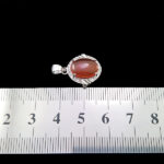 گردنبند نقره زنانه طرح مرضیه با سنگ عقیق سرخ یمنی اصل - Image 3