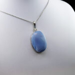 گردنبند نقره زنانه و مردانه طرح ابتهاج با سنگ عقیق کبود یمنی - Image 2