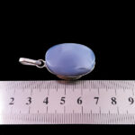 گردنبند نقره زنانه و مردانه طرح ابتهاج با سنگ عقیق کبود یمنی - Image 3