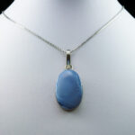 گردنبند نقره زنانه و مردانه طرح آدنا با سنگ عقیق کبود یمنی