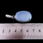 گردنبند نقره زنانه و مردانه طرح آدنا با سنگ عقیق کبود یمنی - Image 2