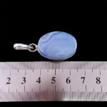 گردنبند نقره زنانه و مردانه طرح اشراق با سنگ عقیق کبود یمنی - Image 2