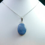 گردنبند نقره زنانه و مردانه طرح اطهر با سنگ عقیق کبود یمنی