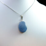 گردنبند نقره زنانه و مردانه طرح اطهر با سنگ عقیق کبود یمنی - Image 2