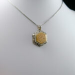 گردنبند نقره دست ساز شش ضلعی صلوات + تربت امام حسین (ع)‌‌‌ + حرز امام جواد (ع) - Image 2