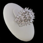 حلقه نقره زنانه طرح چند نگین سلوا