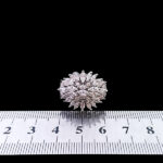 حلقه نقره زنانه طرح چند نگین سلوا - Image 2