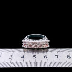 حلقه نقره زنانه طرح چند نگین صنم - Image 5