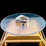 حلقه نقره زنانه طرح چند نگین صنم - Image 2