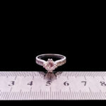 حلقه تک نگین نقره زنانه طرح طنین - Image 3