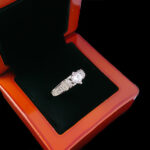 حلقه تک نگین نقره زنانه طرح سمن - Image 2