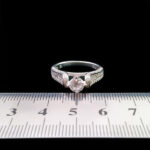 حلقه تک نگین نقره زنانه طرح سمن - Image 3