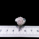 حلقه نقره زنانه طرح چند نگین عطرین - Image 3